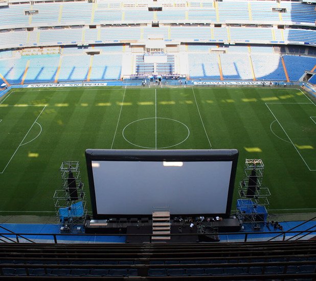 AIRSCREEN on display in stadium