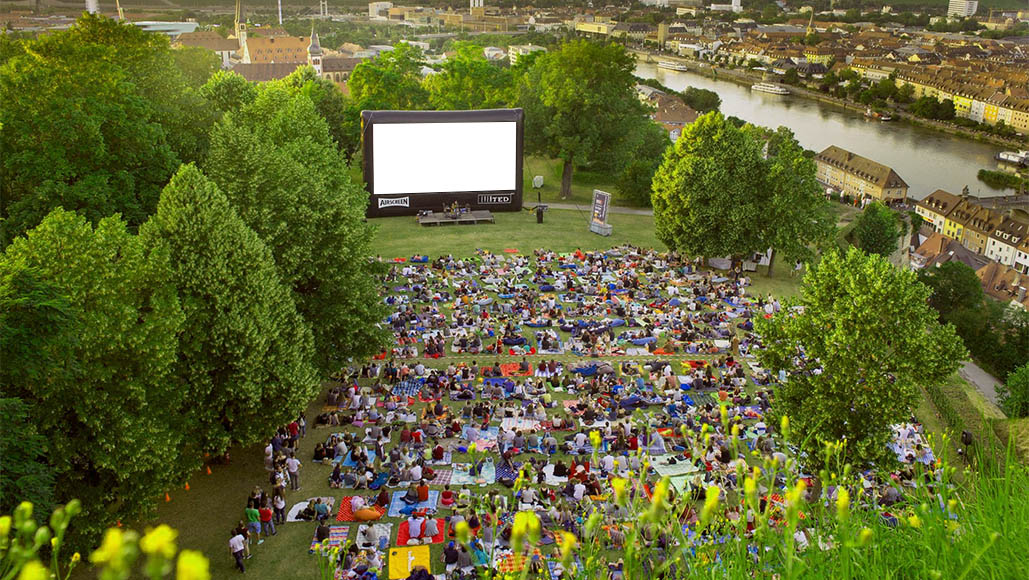 Outdoor movie equipment rental services